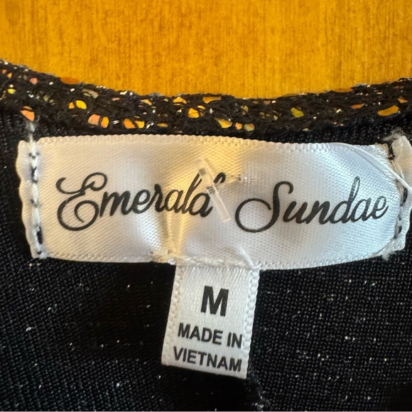 Emerald Sundae Gold / Multicolor Sequin Mini Dress NYE - Picture 5 of 7